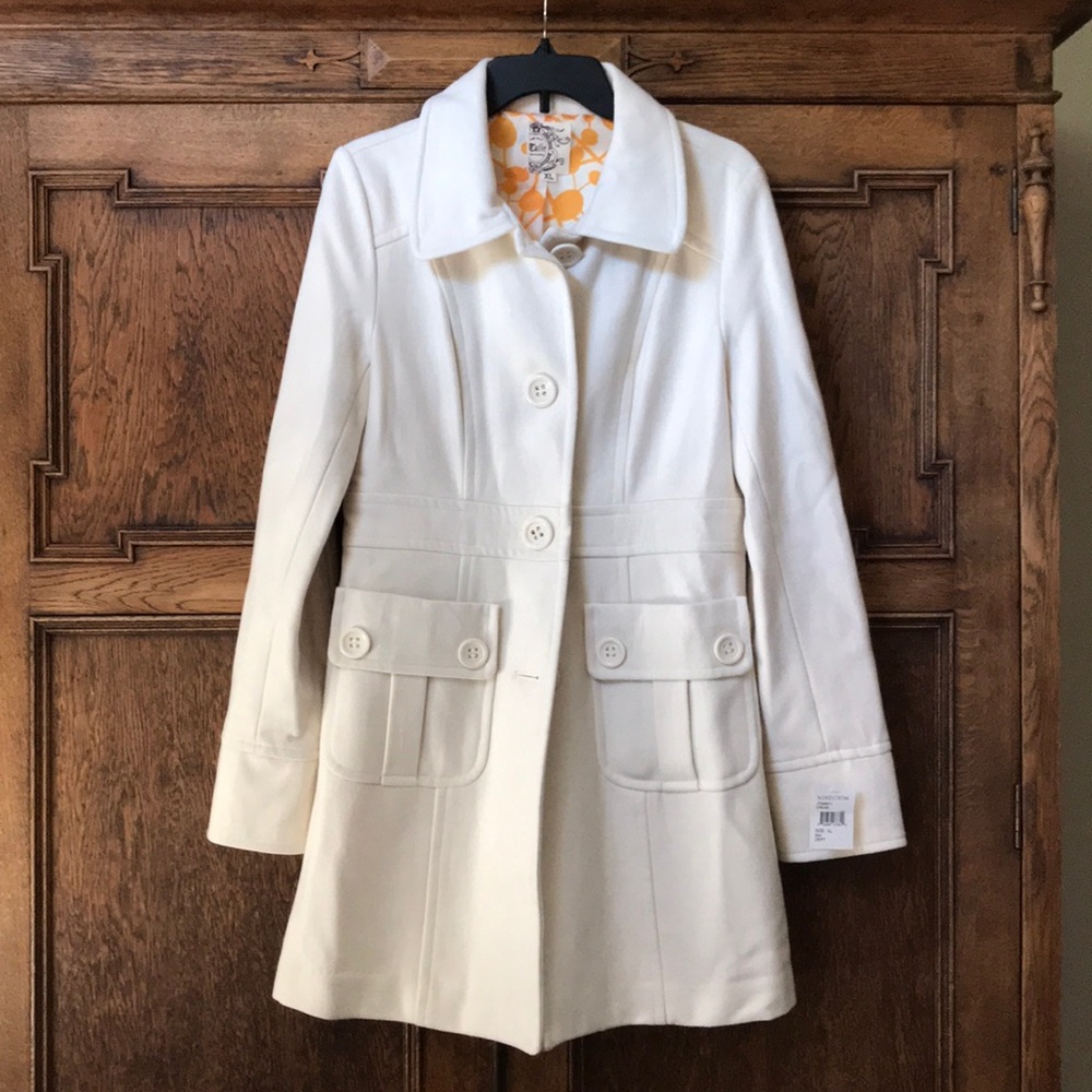 Tulle Jacket / Coat ~ Winter White Wool
